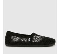 TOMS Alpargata Classic Crochet Flats in Black UK 5 (EU 37½)