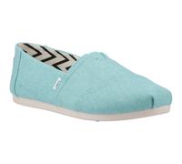Toms Alpargata Classic Jute WoMens Aqua Espadrilles - Turquoise Canvas - Size UK 7