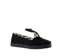 TOMS Alpargata Classic Loafer Flat, Black/Black Heritage Canvas, 4 UK