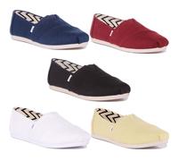 TOMS Womens Recycled Cotton Alpargata Loafer Flat, Black White, 4 UK