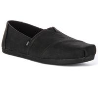 Toms Alpargata Hrtg Twill Slip On Espadrille Womens Trainer All Black UK 3 - 8