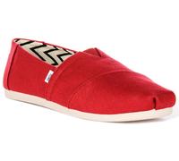 Toms Alpargata Hrtg Eco Fibre Slip On Espadrilles Mens Trainer In Red UK 7 - 12