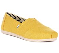 Toms Alpargata Hrtg Fiber Pull On Espadrilles Womens Flats In Yellow UK 3 - 8