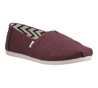 Toms Alpargata Jute WoMens Burgundy Espadrilles - Red Canvas - Size UK 4