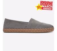 Toms Alpargata Leather Womens Casual Slip On Designer Shoes Grey