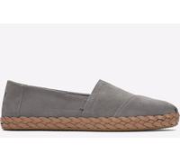 Toms Alpargata Leather Womens - Grey - Size UK 4