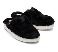 TOMS Alpargata Mallo Black 100% Polyester Faux Fux Female Mule Ladies Summer
