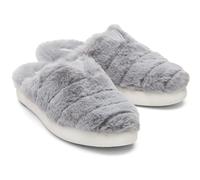 Toms Alpargata Mallo Polyester Faux Fux Women's Mid Grey Faux Fur Mules UK 5
