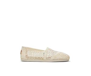 TOMS Alpargata Moroccan Crochet Espadrille, Natural, Size 6, Women Natural