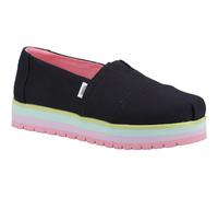 Toms Alpargata Platform Girls Summer - Black - Size UK 4