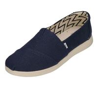 Women's TOMS Alpargata Plus Heritage Canvas Women's Navy Espadrilles - Blue - Size: 7