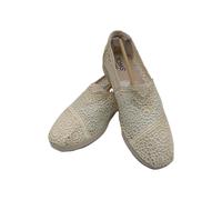 Toms Alpargata Plus Natural Moroccan Crochet UK Size 6.5
