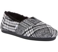 Toms Alpargata Slip On Fur Lined Canvas Womens Trainers Black Grey UK 3 - 8