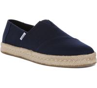 TOMS Men's Alpargata Rope 2.0 Espadrille, Navy Recycled Cotton Slubby Woven, 8.5 UK