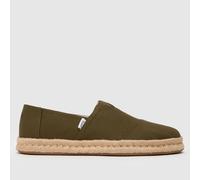 TOMS Alpargata Rope 2.0 Shoes in Khaki UK 11 (EU 45)