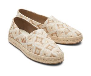 Toms Alpargata Rope 2.0 Womens Natural Geo Espadrilles - Size UK 7