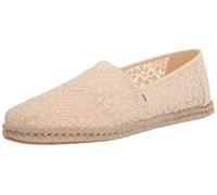 TOMS Women's Cuerda Alpargata Loafer Flat, Natural Posy Lace, 7.5 UK