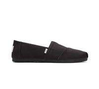 TOMS Women's Alpargata Loafer Flat, Black/Black Wide Recycled Cotton Canvas, 8 UK
