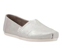 TOMS Alpargata with Cloudbound Leather Women's Silver Espadrilles - UK 7