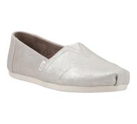 Toms Alpargata with Cloudbound Leather Women's Silver Espadrilles UK 8