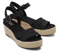 Toms Audrey Textile Women's Black Wedges UK 8
