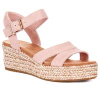 Toms Audrey Wedge Ultra Fem Rope Suede Leather Womens Sandals Rose UK 4 - 8