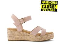 TOMS Women's Audrey Sandals Pale Rose Suede Size 4 UK