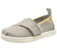 TOMS Boy's Unisex Kids Tiny Alpargata Loafer Flat, Grey Brown, 3 UK Child