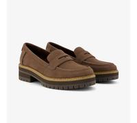 TOMS Cara Womens Leather Slip-On CloudBound Comfort Loafer Shoes Dark Brown