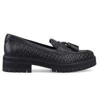 Toms Cara Woven Womens Loafers | Slip On Shoes | Black | UK Size 6