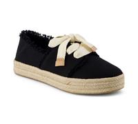 Toms Carolina Lace Up Cotton Womens Black Beachside Espadrilles - Size UK 7