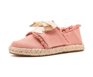 TOMS Carolina Lace Up Loafer Flat, Bloom Beachside Woven/Fray, 11.5 UK Child