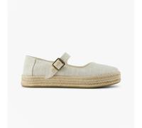 (Not Specified, 4 (Adults')) TOMS Carolina Mary Jane Nylon Women's Natural Espadrilles