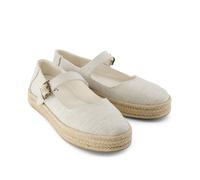 (Not Specified, 4 (Adults')) TOMS Carolina Mary Jane Nylon Women's Natural Espadrilles