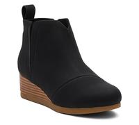 TOMS Clare Boot, Black PU Nubuck Faux Leather, 1.5 UK
