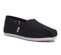 (UK 3) TOMS Womens Black Canvas Classic Espadrilles