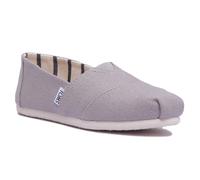 Toms Classic Canvas Womens Slip On Canvas Espadrilles In Grey Size UK 3 - 8
