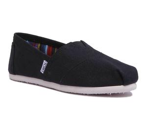 Toms Classic Pull On Canvas Espridrille Womens Flats In Grey Size UK 3 - 8