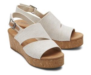 TOMS Claudine Nylon Women's Natural Wedges New