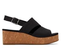Toms Claudine Wedge Sandals Womens Ladies Vegan Slingback Sandals Black Size 4-8