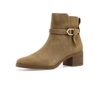TOMS Delilah Buckle Leather Women's Dark Burgundy Heeled Ankle Boots