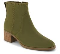 (, ) TOMS Delilah Heeled Suede Women's Khaki Heeled Ankle Boots