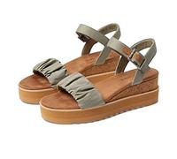 Toms Diana 10023080 Women's Sandals, White | Adjustable ankle buckle, Cloudbound foam comfort, lightweight rope midsole