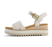 Toms Diana 10023080 Women's Sandals, White | Adjustable ankle buckle, Cloudbound foam comfort, lightweight rope midsole