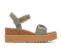 Toms Diana Designer Fashion Chic Casual Dress Wedge Sandals Womens Grey