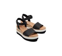 TOMS Women's Diana Sandal, Black Leather, 6