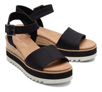 TOMS Diana Polyester Women's Black Wedges New