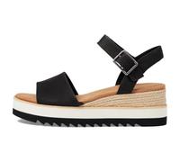 TOMS Women's Diana Sandal, Black Leather, 9
