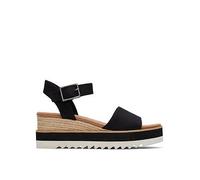 TOMS Diana Wedge Sandals, Black, Size 6, Women Black