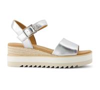 TOMS Wedges Diana Leather Women's Silver - UK 4